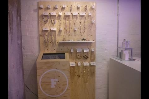 Jewellery is on sale at French Connections Old Street station pop up shop